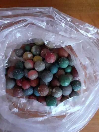 Lot 50 anciennes billes en terre - lot n°7 - Jeux & Jouets - Saint-Satur (18300)