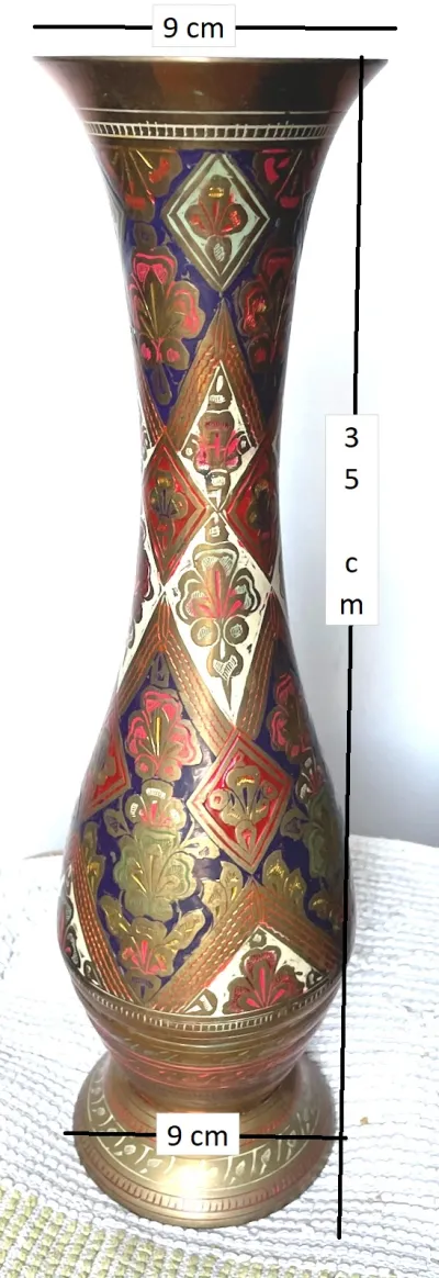 Vase Ancien en cuivre H 35 cm acheté Via Dolorosa - photo 2