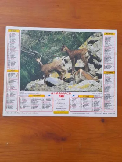 Almanach du facteur 1989 - la poste - photo 2