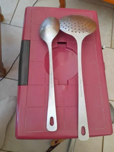 Lot 1 ecumoire et 1 cuillère de service prestige - photo 2