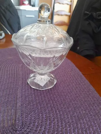 Sucrier en verre + petite coupelle - Collection - Saint-Satur (18300)