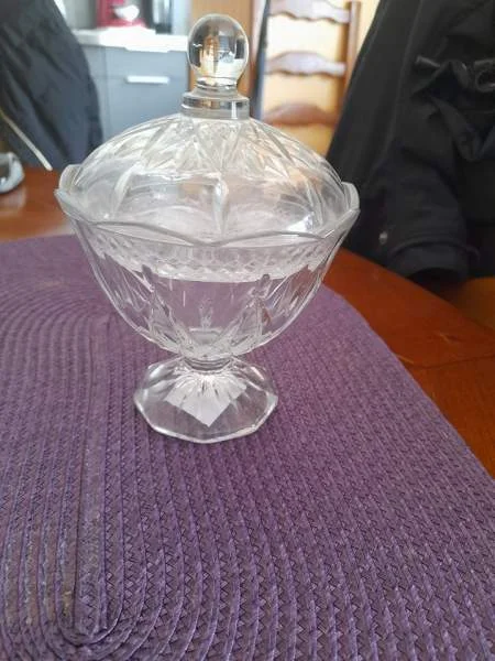 Sucrier en verre + petite coupelle - Collection - Saint-Satur (18300)