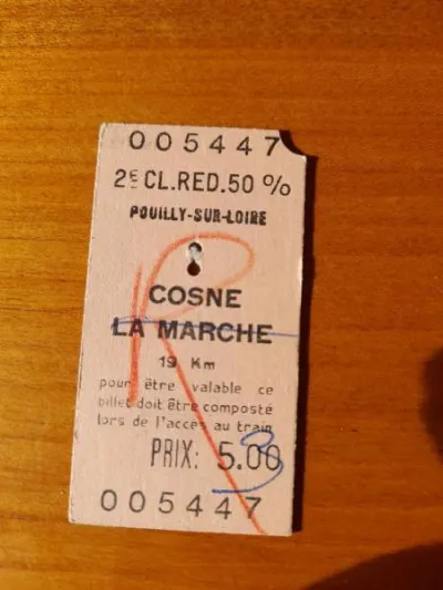 Ancien ticket sncf pouilly sur loire - cosne - photo 4