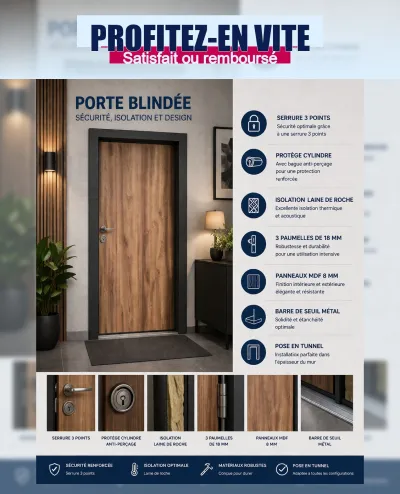 Porte blindée livraison et accessoires inclus - Bricolage - Versailles (78000)