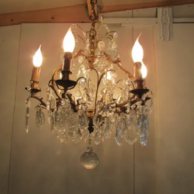 Lustre à pampilles louis - photo 4