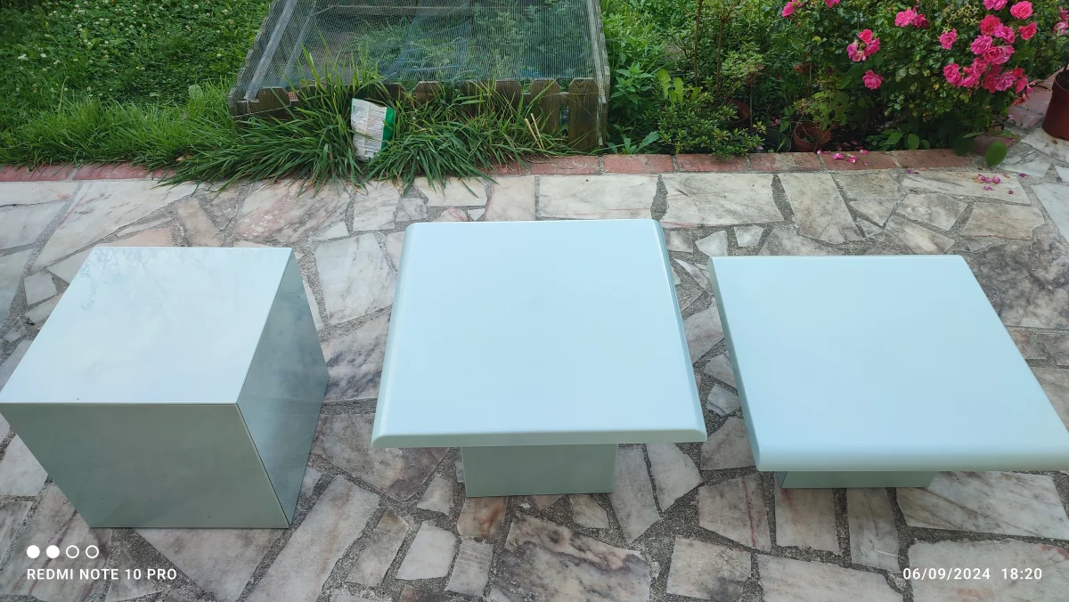 ENSEMBLE 3 TABLES BASSES -PISTACHES -53 CM - Meubles - Bussy-Saint-Georges (77600)