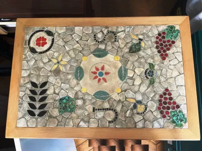 Meuble neuf plateau en mosaïque fait main - Meubles