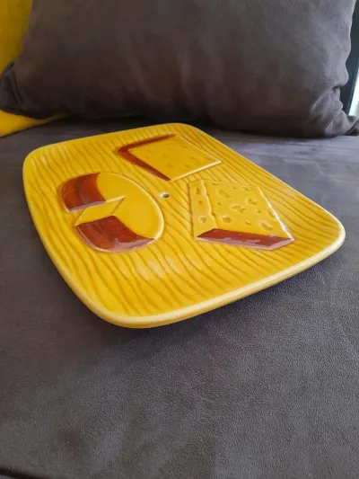 Plateau à fromage en céramique - Trompe l’œil - photo 2