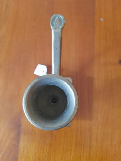 Bougeoir cuivre avec support de boites d' allumett - Décoration - Saint-Satur (18300)