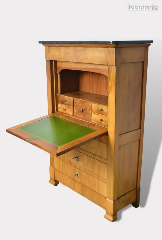 Secrétaire style Louis Philippe en noyer - 19ème - Meubles - Pantin (93500)