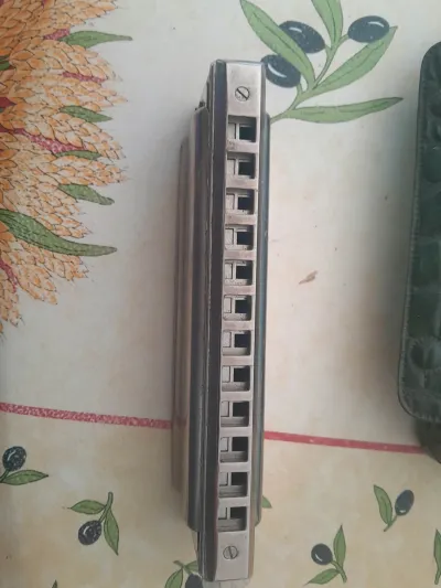 Harmonica chromatique vintage "M.Hohner " - photo 3