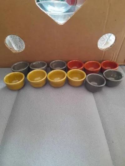 Lot 12 petits moules à escargots en grès - vintage - photo 3