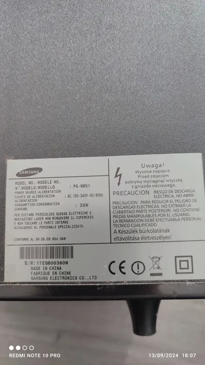 ENSEMBLE SAMSUNG HT-WS1R BARRE DE SON +CAISSON - photo 4