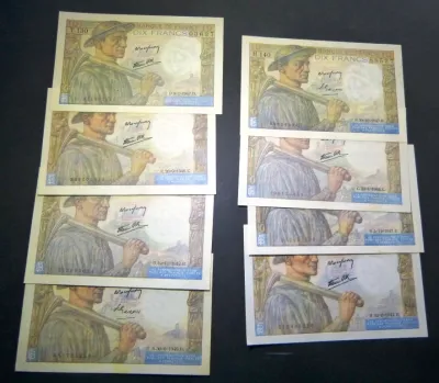 F 8 10 f mineur lot de 15 billets - photo 3