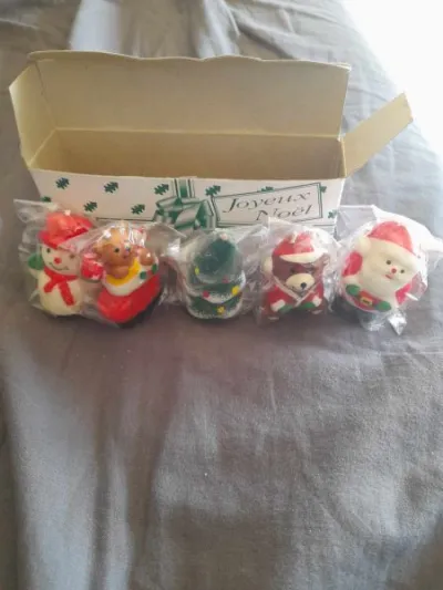 Lot 5 petites bougies décoratives de noel - photo 4