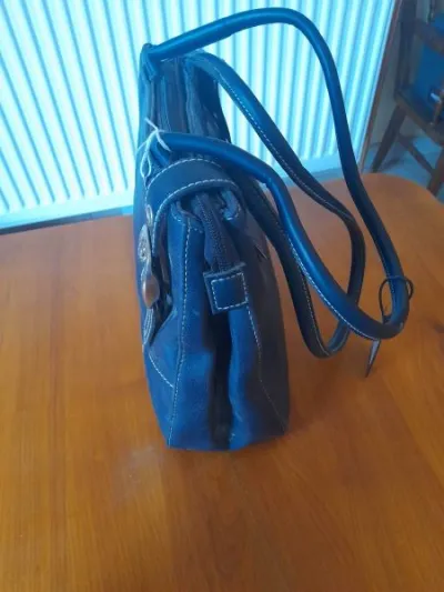 Sac à main bleu marine - photo 4