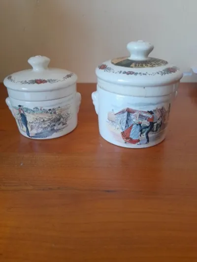 Lot 2 pot a foie gras, en faïence de sarreguemines - Décoration - Saint-Satur (18300)