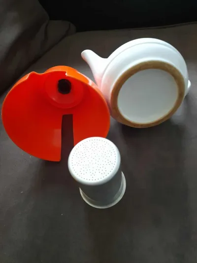 Théière en Porcelaine Blanche avec Capuchon - photo 4