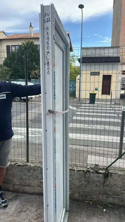 Porte de service pvc blanc Haut 1950/ Larg 800 - photo 2