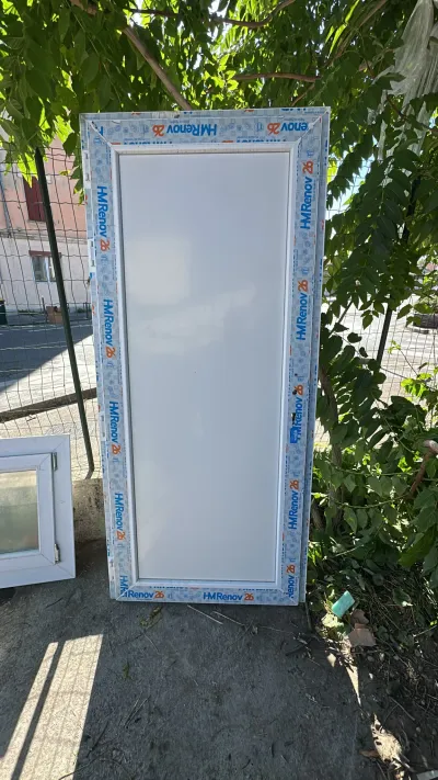 Porte de service pvc blanc Haut 2000/ Larg 900 - Bricolage