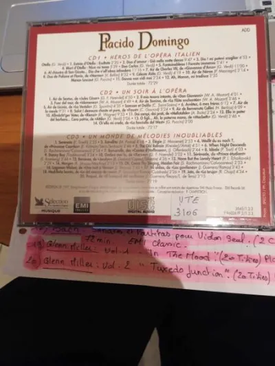 Cd " placido domingo " - photo 2