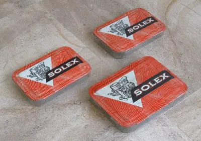 3 boîtes publicitaires anciennes solex - photo 2