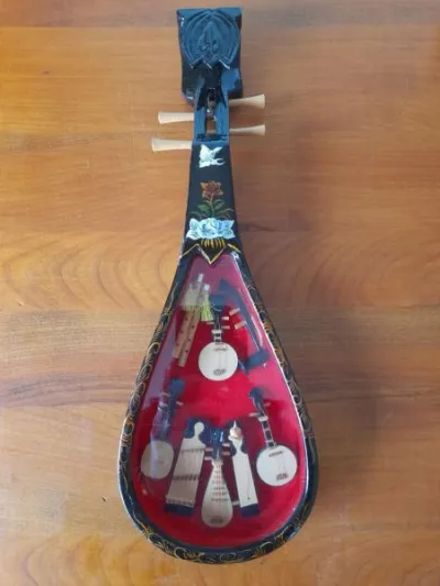 Boite à ombre pour mandoline chinoise laquée noire - photo 3