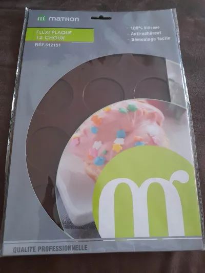 Mathon - Plaque à Pâtisserie en Silicone  12 Choux - Arts de la Table