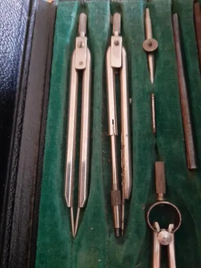Coffret d'ancien compas - outils de précision - photo 3