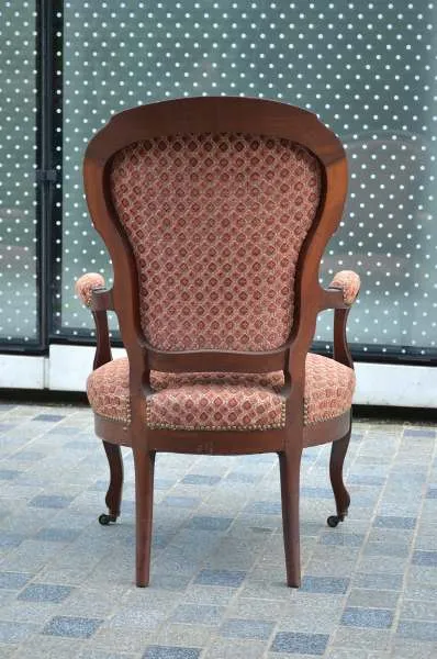 Paire de fauteuils napoléon iii acajou - photo 3