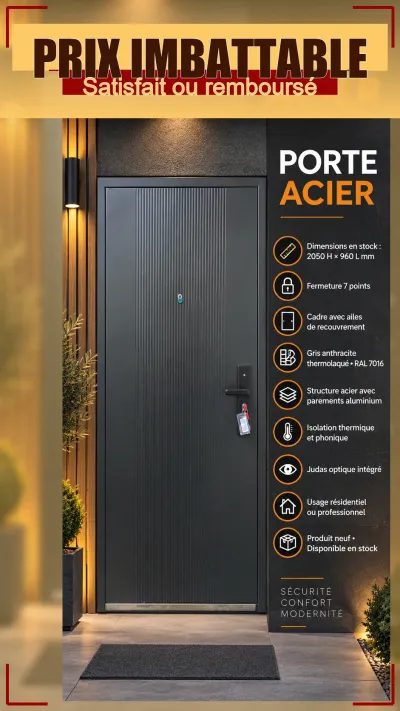 Porte acier aluminium pour projet d'appartement - Bricolage - Pau (64000)