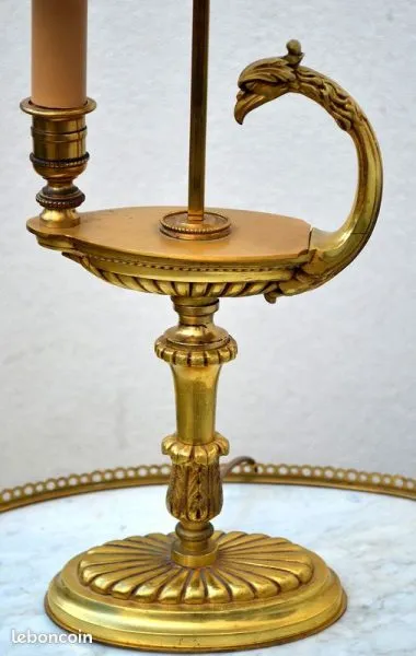 Lampe bouillotte empire directoire lucien gau - photo 4