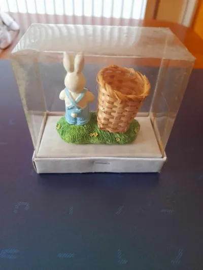 Miniature -petite figurine lapin en céramique - photo 2