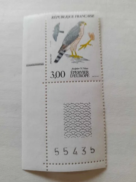 Timbre épervier d'europe accipiter n. nisus - Collection - Saint-Satur (18300)