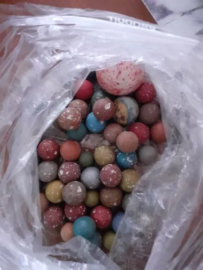 Lot 50 anciennes billes en terre - lot n°4 - photo 2