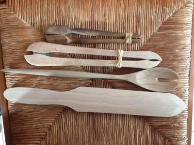Lot 4 ustensiles en bois pour le cuisine - Collection - Saint-Satur (18300)