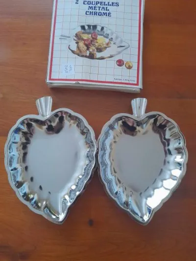 Lot 2 coupelles métal chromé n°2 - photo 2
