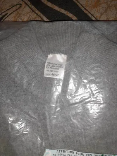 Pull homme en laine à col 46/48 - photo 2