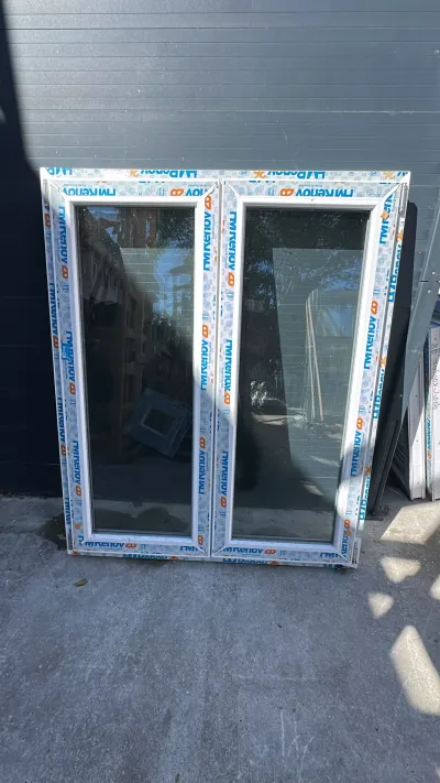 Fenêtre pvc blanc deux vantaux Haut 1450/ Larg 120 - Bricolage