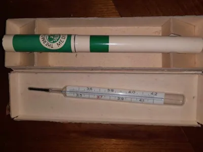 Ancien thermomètre à mercure - fièvre - photo 3