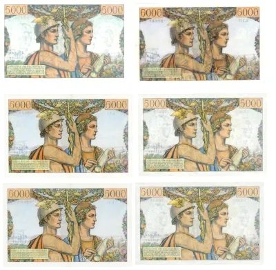 F 48 5000 f terre mer LOT DE 6 BILLETS - photo 2