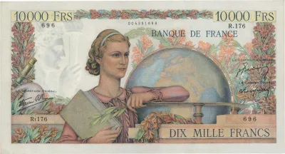 F 50 lot de 2 billets 10 000 f genie - Collection