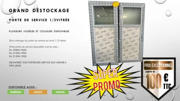 Quelques porte de service 1/3 vitrée disponible d - Bricolage - Bard (42600)