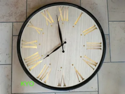 Grande horloge murale industrielle chiffres 60cm - photo 2