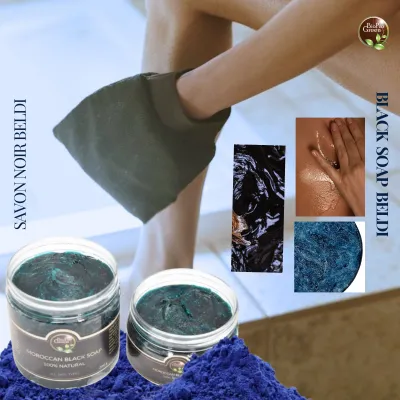 Savon noir marocain à la poudre de Nila bleu - photo 2