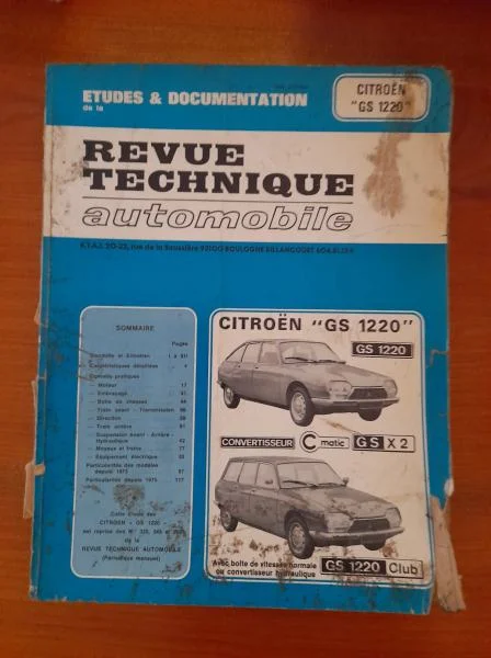 Revue technique citroën gs 1220 - Livres - Saint-Satur (18300)