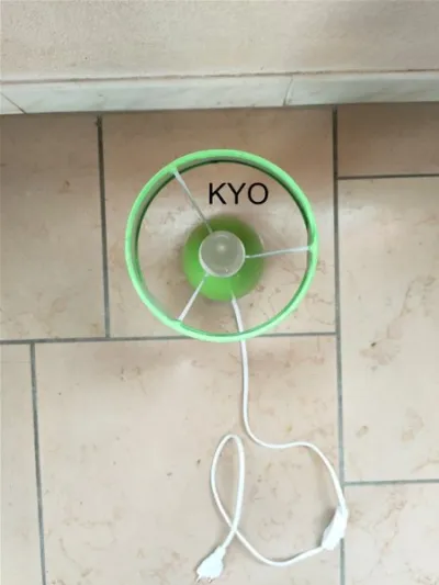 Lampe chevet vert conique cylindre rond design - Décoration - Foncine-le-Haut (39460)