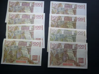 F 28 lot de 15 billets 100 f paysan - Collection