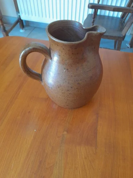 Ancienne cruche en grès - fait main - Collection - Saint-Satur (18300)