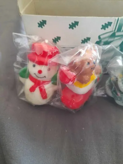 Lot 5 petites bougies décoratives de noel - photo 3